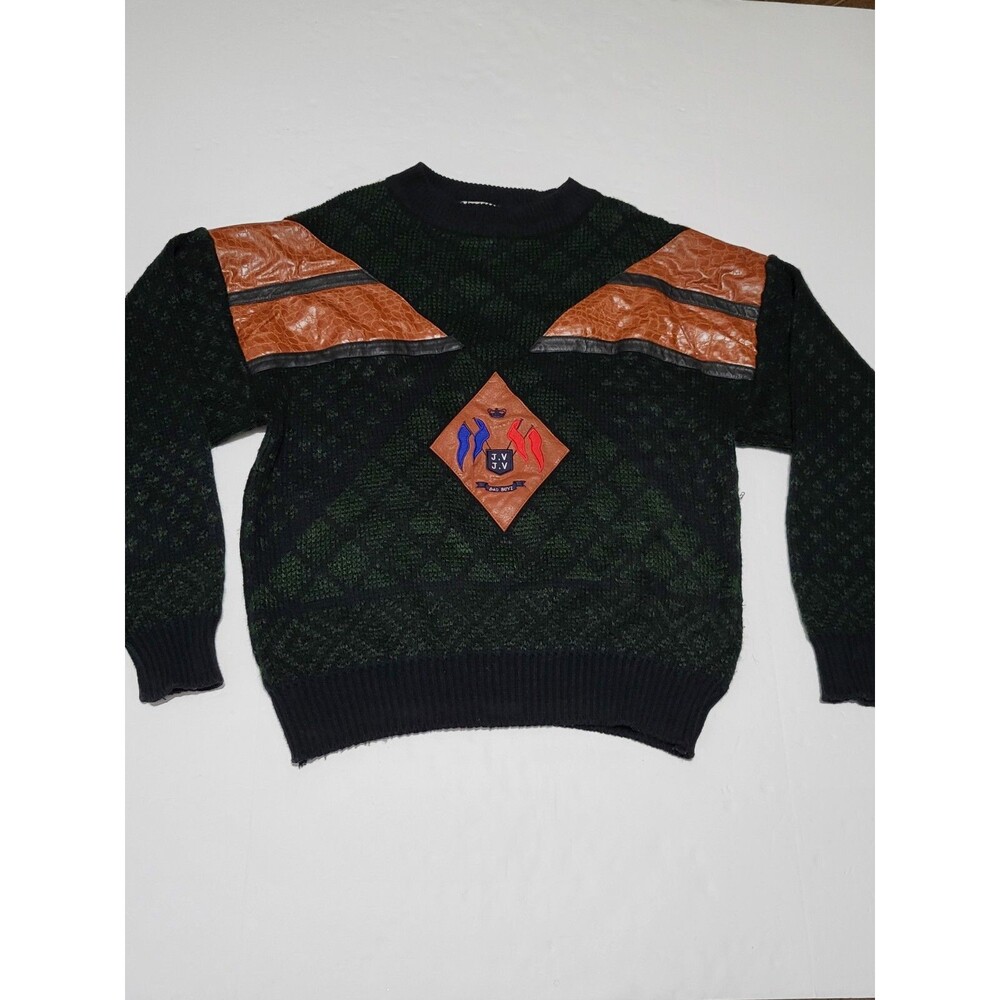 (#C) Vintage Jackie Vital Pullover Sweater Size Men's Large Green Long Sleeve
